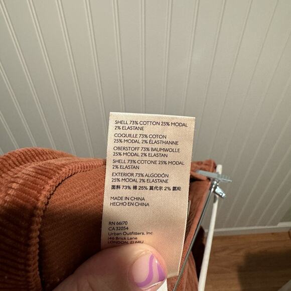 Anthropologie Pilcro The Wanderer Pants Corduroy Rust Colored Size 30 - Picture 8 of 8